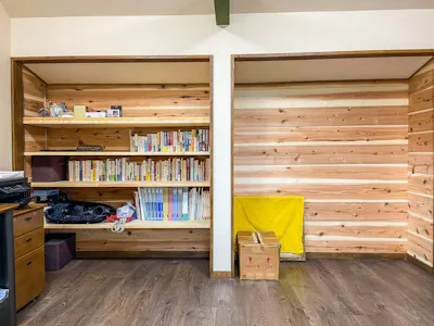 内壁一部リフォームの施工事例｜杉 135幅 相決加工