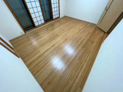 住宅 一室リフォームの施工事例｜バンブー No.3 ヨコ UV 床暖推奨商品