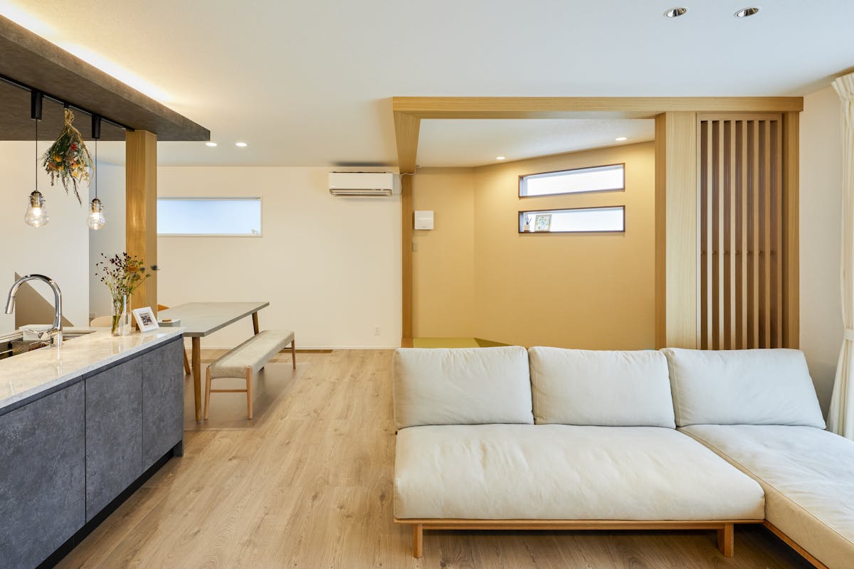 ラミネートフローリングKRONOTEX|MAMMUT D3081リビングの施工事例