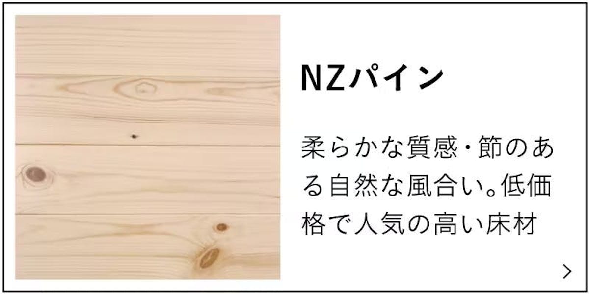 NZパインの特徴説明のバナー